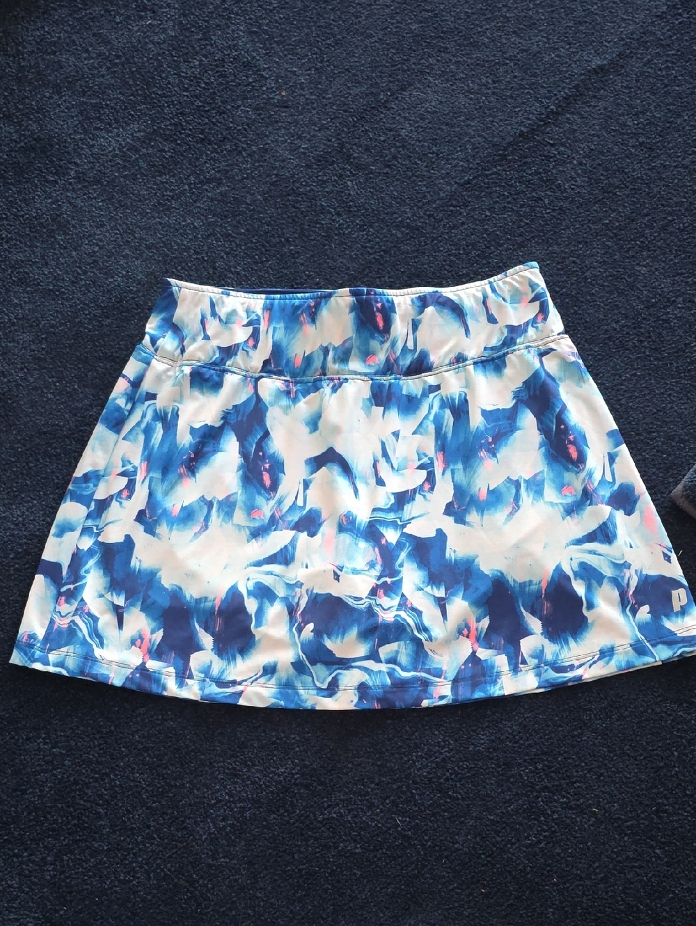 Women’s Prince Blue White & Pink Polyester & Spandex  Floral Golf Tennis Skort